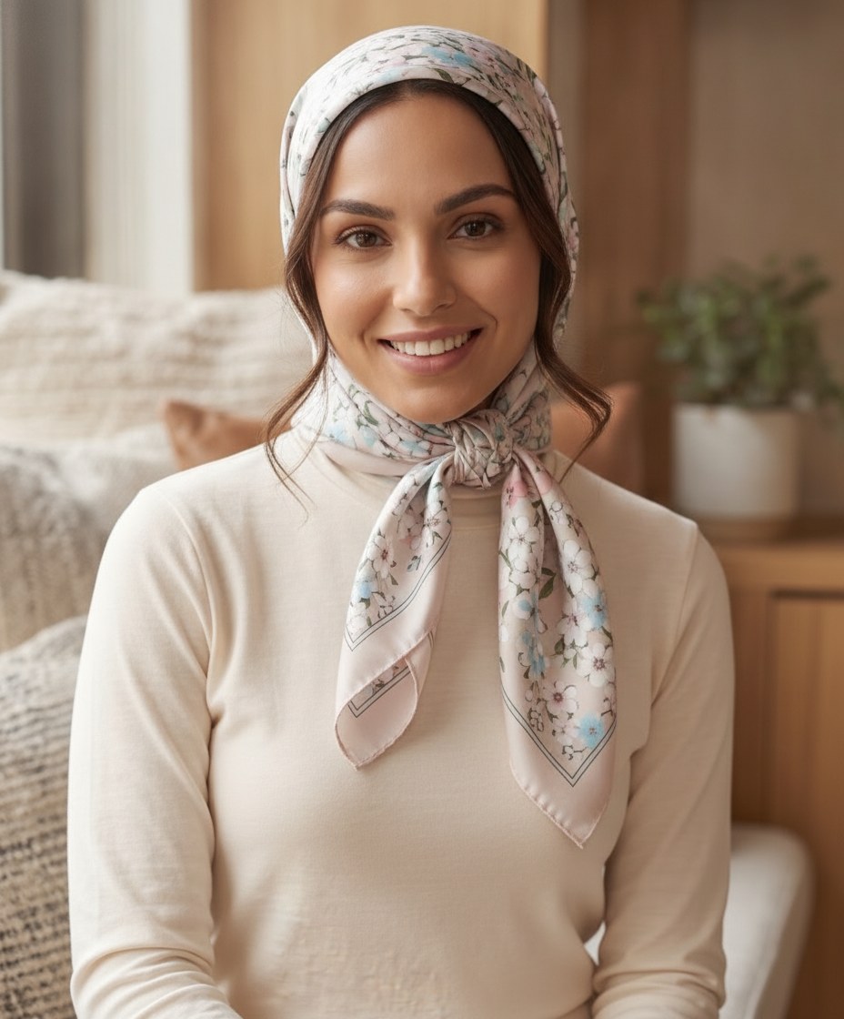 How to Wear a Square Scarf in Your Hair